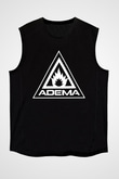 Adema Baskılı Unisex Siyah Kolsuz Tişört - Tshirt