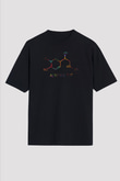 Adrenalin Molekülü Kimyasal Form Baskılı Unisex Oversize Tişört - Tshirt