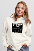 Adrenaline Mob Baskılı Unisex Beyaz Hoodie