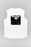 Adrenaline Mob Baskılı Unisex Beyaz Kolsuz Tişört