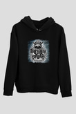 Adrenaline Mob Baskılı Unisex Siyah Hoodie