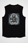 Adrenaline Mob Baskılı Unisex Siyah Kolsuz Tişört
