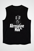 Adrenaline Mob Baskılı Unisex Siyah Kolsuz Tişört
