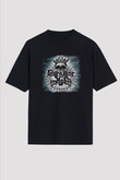 Adrenaline Mob Baskılı Unisex Siyah Oversize Tişört