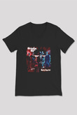 Adrenaline Mob Baskılı Unisex Siyah V Yaka Tişört