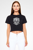 Adrenaline Mob Siyah  Crop Top Tişört