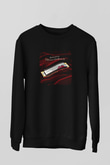 Aerosmith Baskılı Unisex Siyah Sweatshirt
