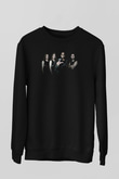 Aeternam Baskılı Unisex Siyah Sweatshirt