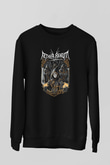 Aether Realm Baskılı Unisex Siyah Sweatshirt