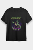 Aether Realm Baskılı Unisex Siyah Tişört - Tshirt