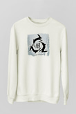 Afi Baskılı Unisex Beyaz Sweatshirt