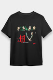 Afi Baskılı Unisex Siyah Tişört