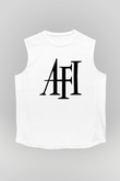 Afi Beyaz Unisex Kolsuz Tişört