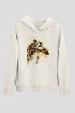 Afrika ZürafaBeyaz  Unisex Hoodie
