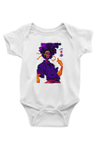 Afro Samurai Baskılı Beyaz Unisex Bebek Body - Zıbın