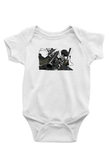 Afro Samurai Baskılı Beyaz Unisex Bebek Body - Zıbın