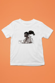 Afro Samurai Baskılı Beyaz Unisex Beyaz Çocuk Tişört - Tshirt