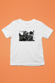 Afro Samurai Baskılı Beyaz Unisex Beyaz Çocuk Tişört - Tshirt