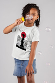 Afro Samurai Baskılı Beyaz Unisex Beyaz Çocuk Tişört - Tshirt