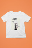 Afro Samurai Baskılı Beyaz Unisex Beyaz Çocuk Tişört - Tshirt