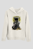 Afro Samurai Baskılı Beyaz Unisex Hoodie