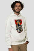 Afro Samurai Baskılı Beyaz Unisex Hoodie