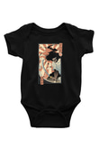 Afro Samurai Baskılı Unisex Siyah Bebek Body - Zıbın