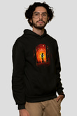 Afro Samurai Baskılı Unisex Siyah Hoodie