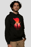 Afro Samurai Baskılı Unisex Siyah Hoodie