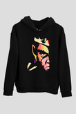 Afro Samurai Baskılı Unisex Siyah Hoodie