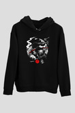 Afro Samurai Baskılı Unisex Siyah Hoodie