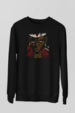 Afro Samurai Baskılı Unisex Siyah Sweatshirt