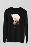 Afro Samurai Baskılı Unisex Siyah Sweatshirt