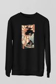 Afro Samurai Baskılı Unisex Siyah Sweatshirt