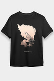 Afro Samurai Baskılı Unisex Siyah Tişört - Tshirt