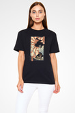 Afro Samurai Baskılı Unisex Siyah Tişört - Tshirt