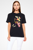 Afro Samurai Baskılı Unisex Siyah Tişört - Tshirt