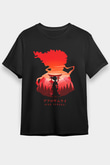 Afro Samurai Baskılı Unisex Siyah Tişört - Tshirt