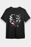 Afro Samurai Baskılı Unisex Siyah Tişört - Tshirt