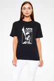 Afro Samurai Baskılı Unisex Siyah Tişört - Tshirt