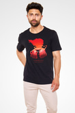 Afro Samurai Baskılı Unisex Siyah Tişört - Tshirt