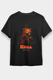 Afro Samurai Baskılı Unisex Siyah Tişört - Tshirt