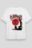Afro Samurai Unisex Baskılı Beyaz Tişört - Tshirt