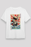Afro Samurai Unisex Baskılı Beyaz Tişört - Tshirt