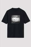 Afrojack Baskılı Unisex Oversize Siyah Tişört