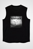 Afrojack Baskılı Unisex Siyah Kolsuz Tişört