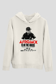 Afrojack Beyaz Unisex Kapüşonlu Sweatshirt