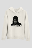 Afrojack Beyaz Unisex Kapüşonlu Sweatshirt