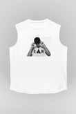 Afrojack Beyaz Unisex Kolsuz Tişört