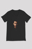 Afrojack Siyah Unisex V Yaka Tişört